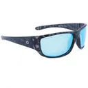 OPTIC NERVE Contra Matte Gray Tortuga Sunglasses with Hydroglare Polarized Smoke Lens Ice Blue Mirror (22874) - Optic Nerve