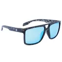 OPTIC NERVE Unisex Larimer Matte Gray Tortuga Sport Sunglasses with Hydroglare Polarized Smoke Lens Ice Blue Mirror (22883) - Optic Nerve