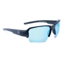 OPTIC NERVE Unisex Durango Matte Black Sport Sunglasses with Hydroglare Polarized Smoke Lens Ice Blue Mirror (22869) - Optic Nerve