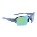 OPTIC NERVE Unisex Durango Matte Aluminum Gray Sport Sunglasses with Hydroglare Polarized Brown Lens Green Mirror (22870) - Optic Nerve