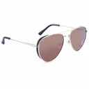 OPTIC NERVE Unisex Shakedown Matte Gold/Matte Black Metal Sunglasses with Polarized Brown Lens Silver Mirror (22826) - Optic Nerve