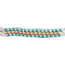 PROFESSIONAL'S CHOICE Cowboy Braided 10ft White/Teal Woven Rope Halter (HRCBW-WHI/TEA) - Professional's Choice