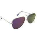 OPTIC NERVE Unisex Flatscreen Shiny Silver Frame with Smoke Lens/Purple Mirror Sunglasses (22710) - Optic Nerve