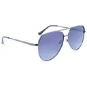 OPTIC NERVE Unisex Flatscreen Shiny Gunmetal Frame with Polarized Gradient Smoke Lens Sunglasses (22825) - Optic Nerve