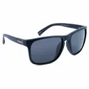 OPTIC NERVE Ziggy XL Matte Black Sunglasses with Polarized Smoke Lens (22837) - Optic Nerve