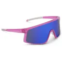 OPTIC NERVE Unisex Gravel Cat Shiny Milky Pink Frame with Polarized Brown Lens Blue Mirror Sunglasses (22750) - Optic Nerve
