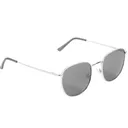 OPTIC NERVE Unisex Townsend Shiny Silver Frame with Smoke Lens Sunglasses (22714) - Optic Nerve