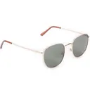 OPTIC NERVE Unisex Townsend Shiny Gold Frame with Smoke Lens Sunglasses (22713) - Optic Nerve