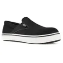 REEBOK Women's Comfortie Steel Toe Black/White Slip-On Work Shoes (RB725) - Reebok