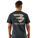 BURLEBO Flying B Classic Deer Camo/Heather Black Short Sleeve Tee (SST-FBCDC-HB) - Burlebo