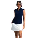 IBKUL Women's Solid Sleeveless Polo (84000) - Ibkul