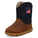 TWISTED X Infant's Driving Moc Mocha/Navy/American Flag Boots (ICA0052) - Twisted X