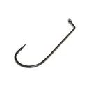 GAMAKATSU 25-Pack Jig 60 Round Bend Light Wire Flat Eye Size 3/0 NS Black Hooks (61413-25) - Gamakatsu