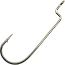 GAMAKATSU Worm Offset Shank Round Bend NS Black Hooks, 25-Pack - Gamakatsu