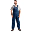 BERNE Men's Vintage Unlined Washed Denim Bib Denim Overall (B913DN) - Berne