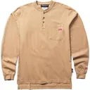 WOLVERINE Men's Built Light FR Henley Long Sleeve Work Shirt Traditional Fit (W1212410) - Wolverine Apparel