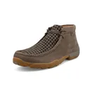 TWISTED X Men's Chukka Driving Taupe Gray/Black Moccasins (MDM0097) - Twisted X