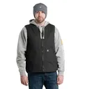BERNE Men's Heartland Sherpa-Lined Washed Duck V-Neck Vest (VW531) - Berne