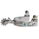 PROFESSIONAL'S CHOICE Men's 1in Turquoise Feather Spur (PCSP-130) - Professional's Choice