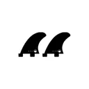 LIQUID FORCE Surf Dual Tab Pair Wakesurf Fins - Liquid Force