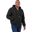 BERNE Men's Heartland Washed Duck Hooded Work Jacket (HJ375) - Berne