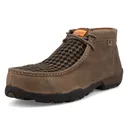 TWISTED X Men's Chukka Driving Moc Taupe/Black Work Shoes (MDMNT07) - Twisted X