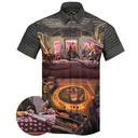 RETRO RIFLE Men's Feasting Fathers Button Down SS Shirt (19588741) - Retro Rifle