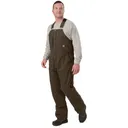 BERNE Men's Heartland Insulated Washed Duck Bib Overall (B377) - Berne