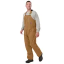 BERNE Men's Heartland Insulated Washed Duck Bib Overall (B377) - Berne