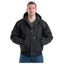 BERNE Men's Icecap Insulated Hooded Black Work Jacket (NJ51BK) - Berne