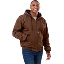 BERNE Men's Heartland Washed Duck Hooded Work Jacket (HJ375) - Berne