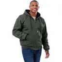 BERNE Men's Heartland Washed Duck Hooded Work Jacket (HJ375) - Berne