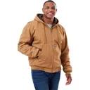 BERNE Men's Heartland Washed Duck Hooded Work Jacket (HJ375) - Berne
