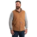 BERNE Men's Heartland Sherpa-Lined Washed Duck Vest (V818) - Berne