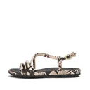 FITFLOP Women's Gracie Snake Hazy Taupe/Black Sandals (ABH-E37) - Fitflop