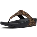 FITFLOP Women's Lulu Suede Leopard Print Toe-Post Sandals (ADP-E76) - Fitflop