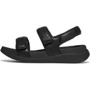 FITFLOP Women's F-Mode Go Adjustable Flatform All Black Back-Strap Sandals (IV9-090) - Fitflop