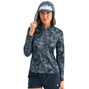 HUK Women's KC Icon Printed Stormy Blue Tideloom Camo Hoodie (H6120234-415) - Huk