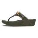FITFLOP Women's Lulu Square-Chain Leather Toe-Post Sandals (E1I) - Fitflop