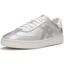 FITFLOP Women's The Dash FF Silver Metallic T-Toe Trainers (ACH-011) - Fitflop