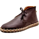 KENGOS Men's Sur Cactus Leather Brown High Top Lace Up Shoe, (KM1001C-BRN) - Kengos