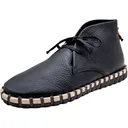 KENGOS Men's Sur Nubuck Leather High Top Lace Up Black Shoe (KM1001NL-BLK) - Kengos