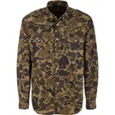 DRAKE Men's Cinco Ranch Western Solid Acid Wash Long Sleeve Shirt (DS2234) - Drake