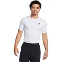 Under Armour Men's Heatgear Shortsleeve White/Black Compression Shirt 1361518-10000, 3XL - Under Armour