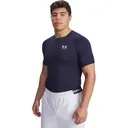 Under Armour Men's Heatgear Shortsleeve Midnight Navy/White Compression Shirt 1361518-41000, XL - Under Armour
