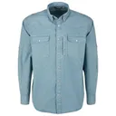 DRAKE Men's Cinco Ranch Western Solid Acid Wash Long Sleeve Shirt (DS2234) - Drake