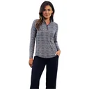 IBKUL Women's Amani Long Sleeve Mock Neck Top (10430) - Ibkul