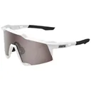 100% Speedcraft Matte White/HiPER Silver Mirror Lens Sunglasses (60007-00006) - 100%