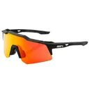 100% Speedcraft XS Soft Tact Black/HiPER Red Multilayer Mirror Lens Sunglasses (60009-00008) - 100%