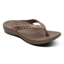 AETREX Women's Vicki Braided Thong Sandals - Aetrex